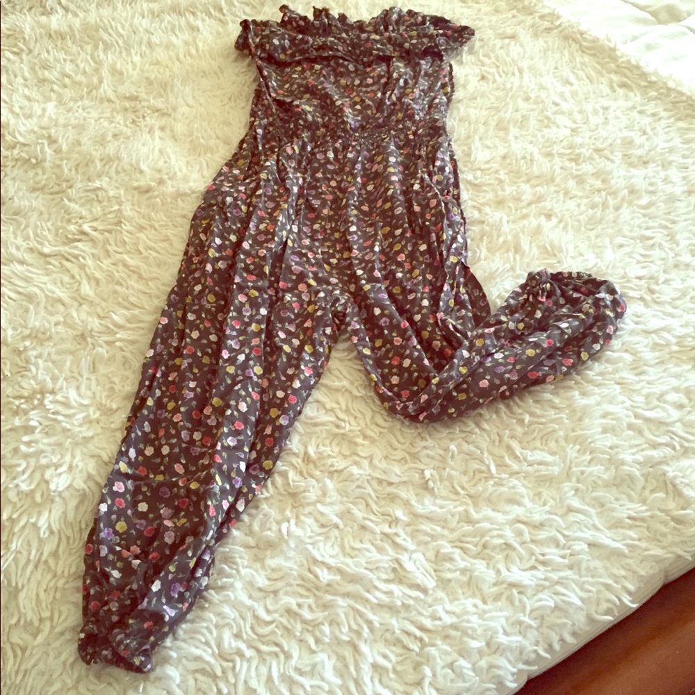 Flowery Strapless Jumper